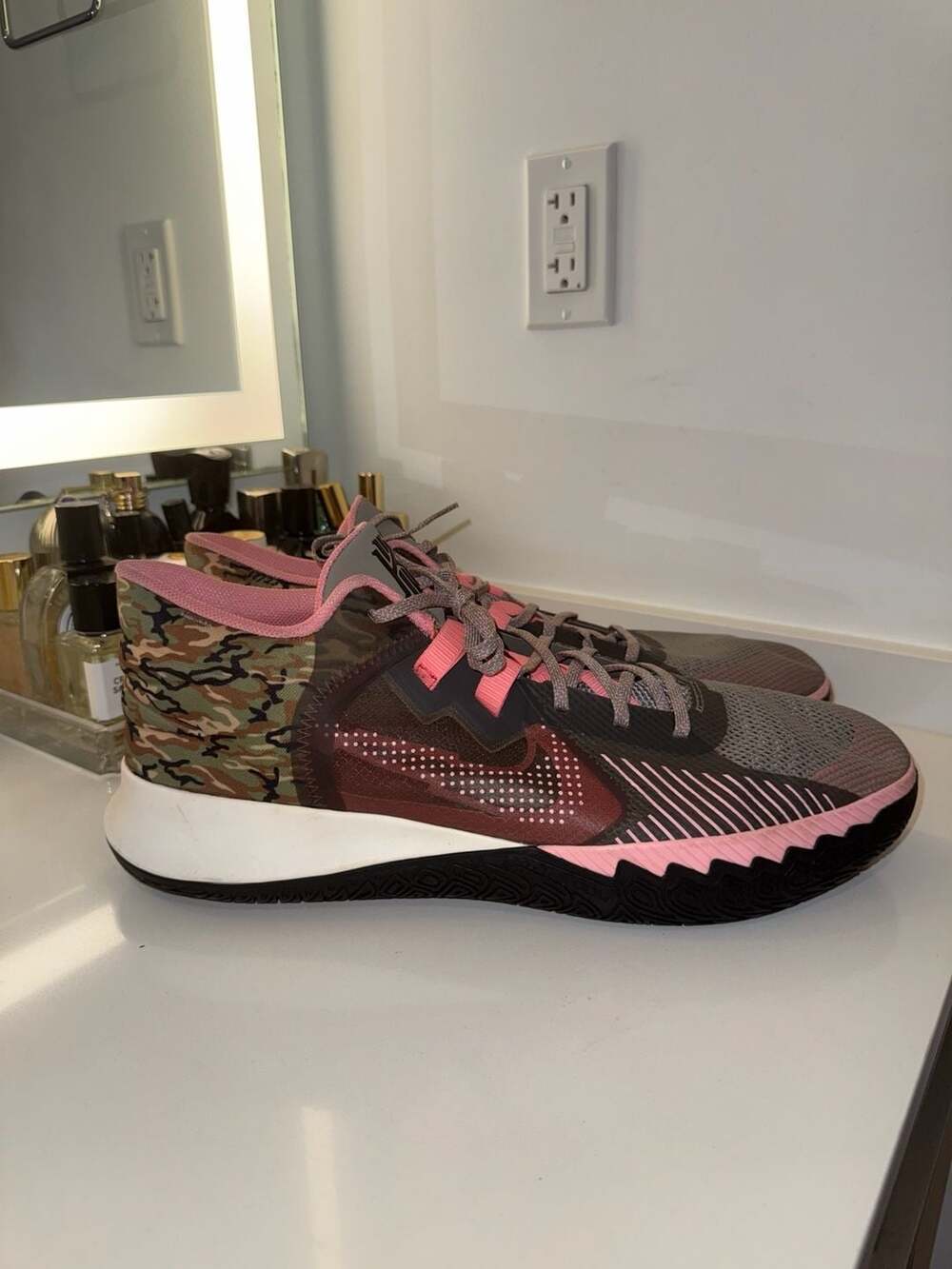 NEW Nike Kyrie Flytrap 5 Moon Fossil Pink Gaze Camo Shoes Sz US 18